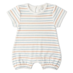 Organic Short Romper / Cabana Stripes