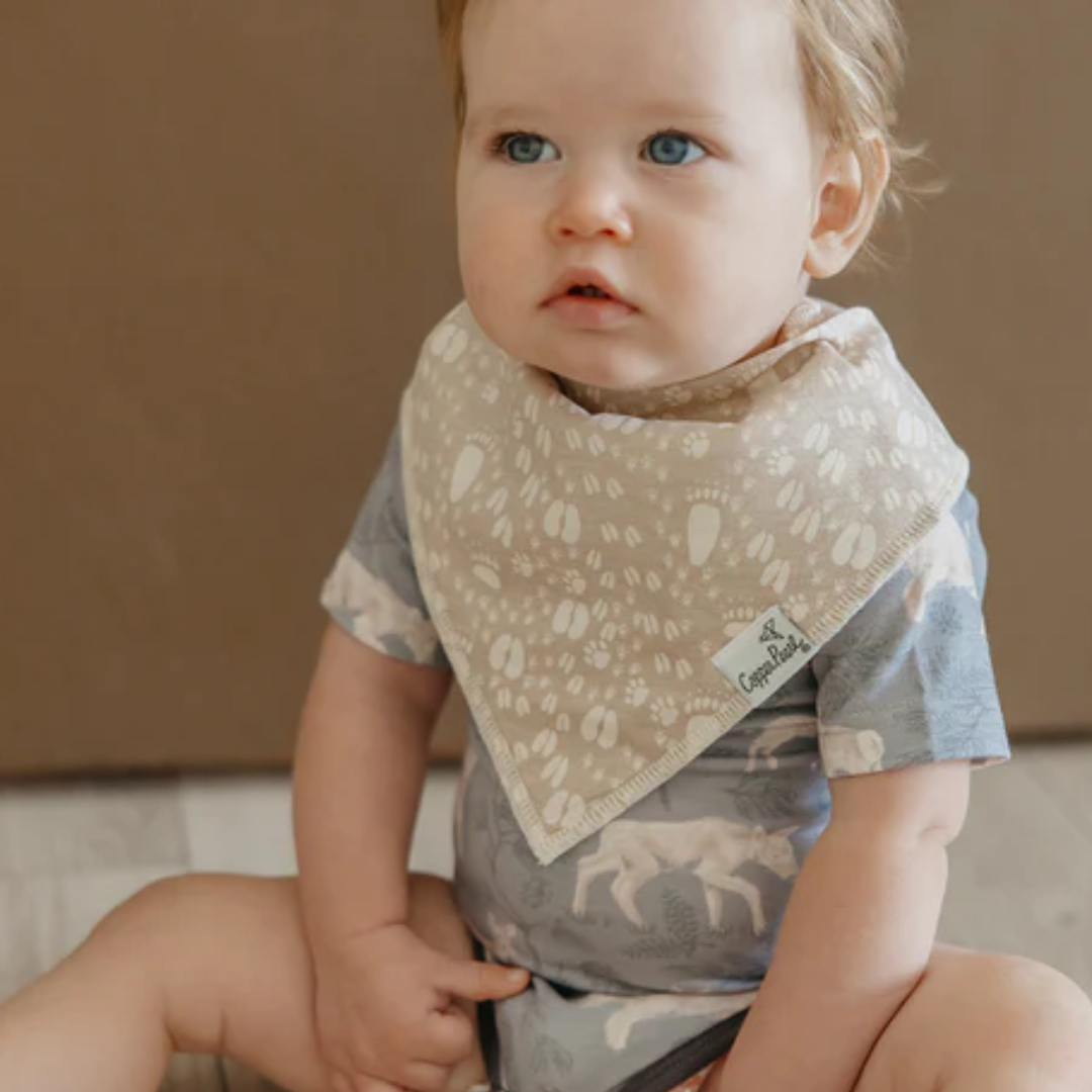 Copper Pearl Bandana Bibs / Timber