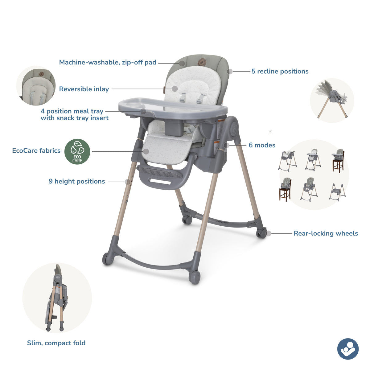Maxi-Cosi Minla 6-In-1 High Chair
