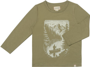 Me & Henry Cherokee Long Sleeve Tee / Sage Fishing