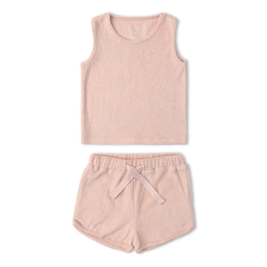 Organic Tank & Short Set / Blush
