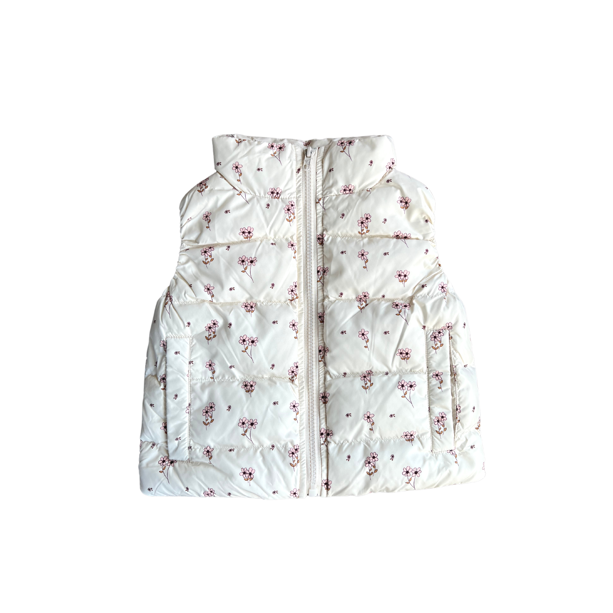 Babysprouts Puffer Vest / Cream Mini Floral