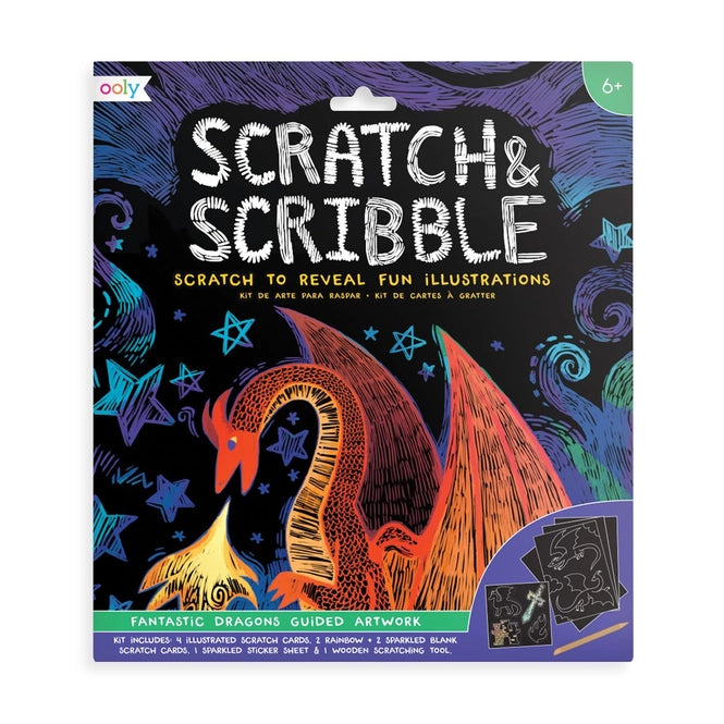 Ooly Scratch & Scribble Art Kit / Fantastic Dragons