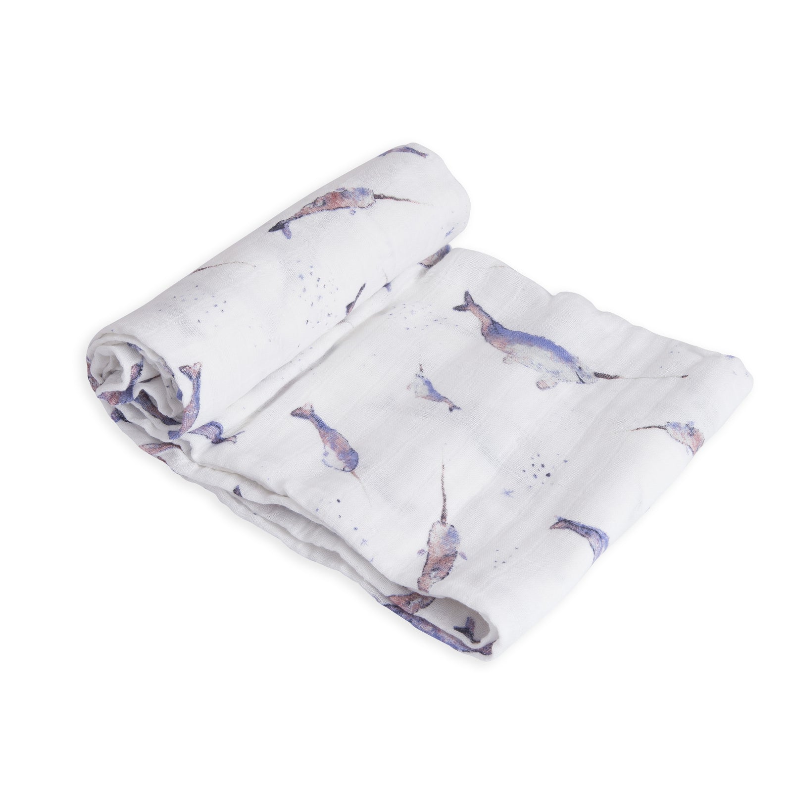 Little Unicorn Cotton Muslin Swaddle / Narwhal