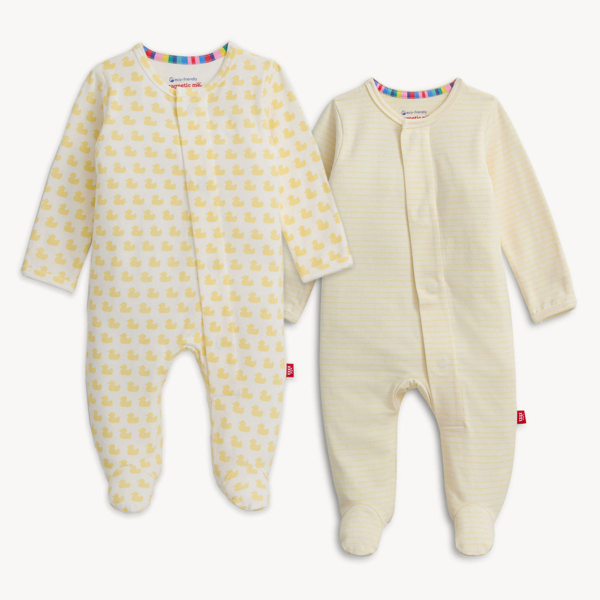 Magnetic Me Organic Cotton Footie 2-Pack / Yellow Ducky