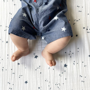 Little Unicorn Cotton Muslin Crib Sheet / Shooting Stars