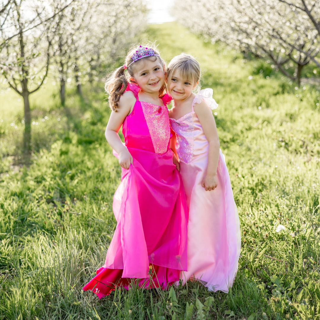 Green and sales shocking pink dresses
