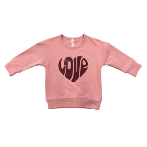 Babysprouts Girl's Love Pullover Sweatshirt