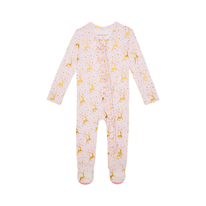 Posh Peanut Ruffled Zippered Footie / Ryleigh