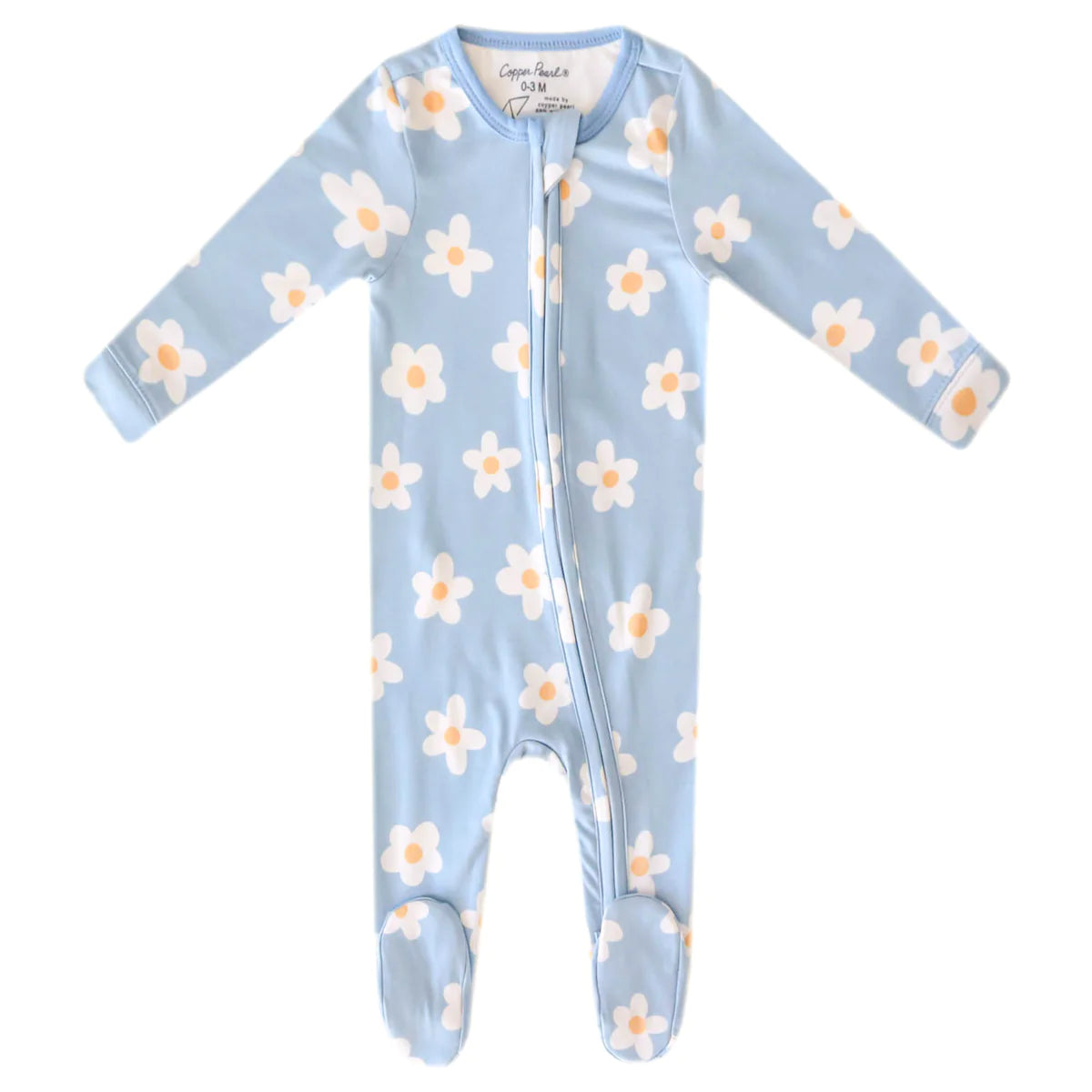 Copper Pearl Zip-Up Footie / Della