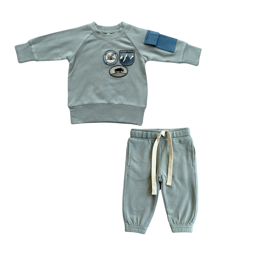 Babysprouts Wilderness Patches Raglan + Jogger Set