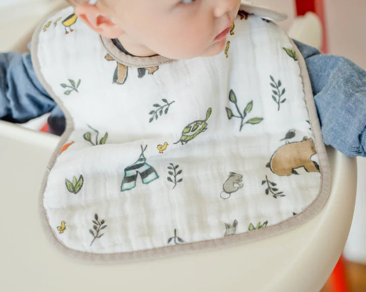 Little Unicorn Cotton Muslin Classic Bib 3 Pack / Forest Friends