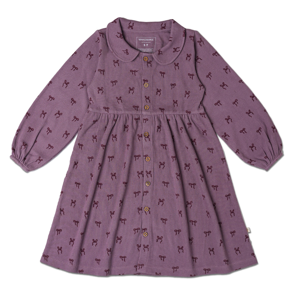 Organic Collared Dress / Bows