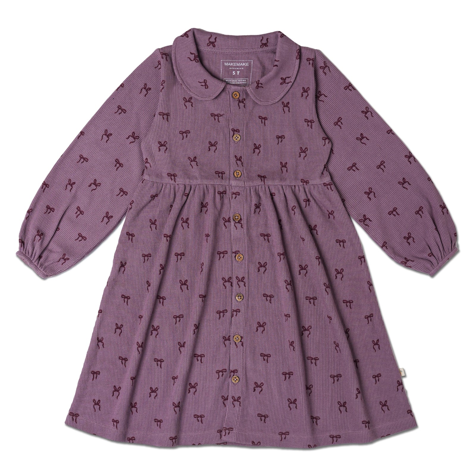 Organic Collared Dress / Bows