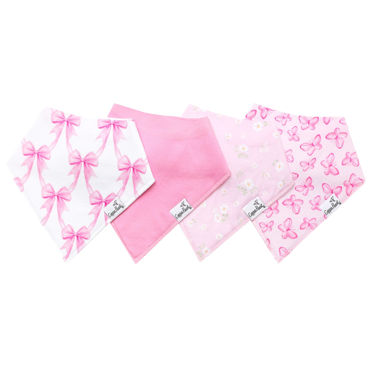 Copper Pearl Bandana Bib 4-Pack / Bow My Gosh