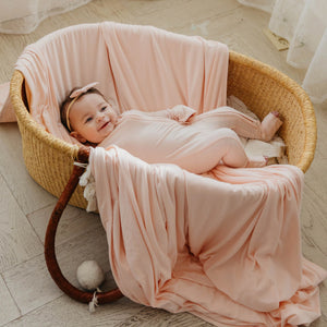 Copper Pearl Three-Layer Stretchy Quilt / Blush
