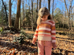 Vignette Donna Sweater / Coral Stripe