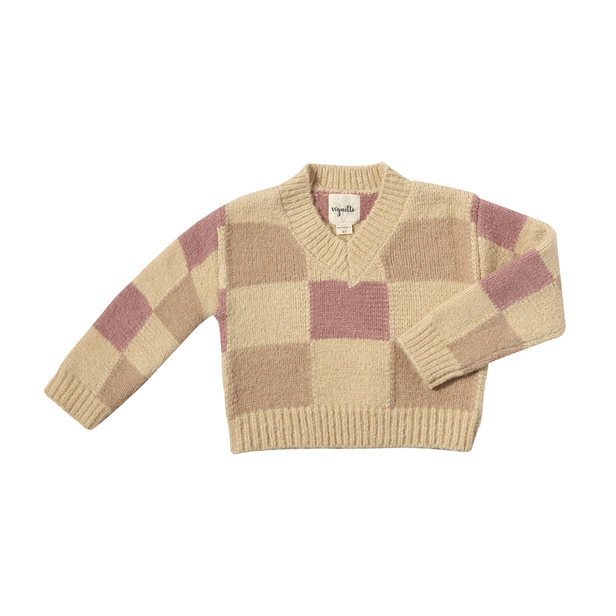 Vignette Jackie Sweater / Rose Checker