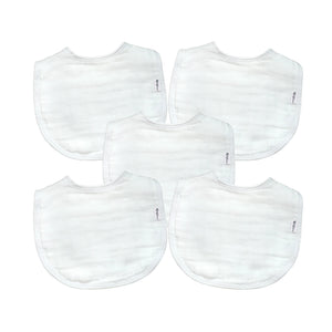 Organic Cotton Muslin Bibs (5 pack)