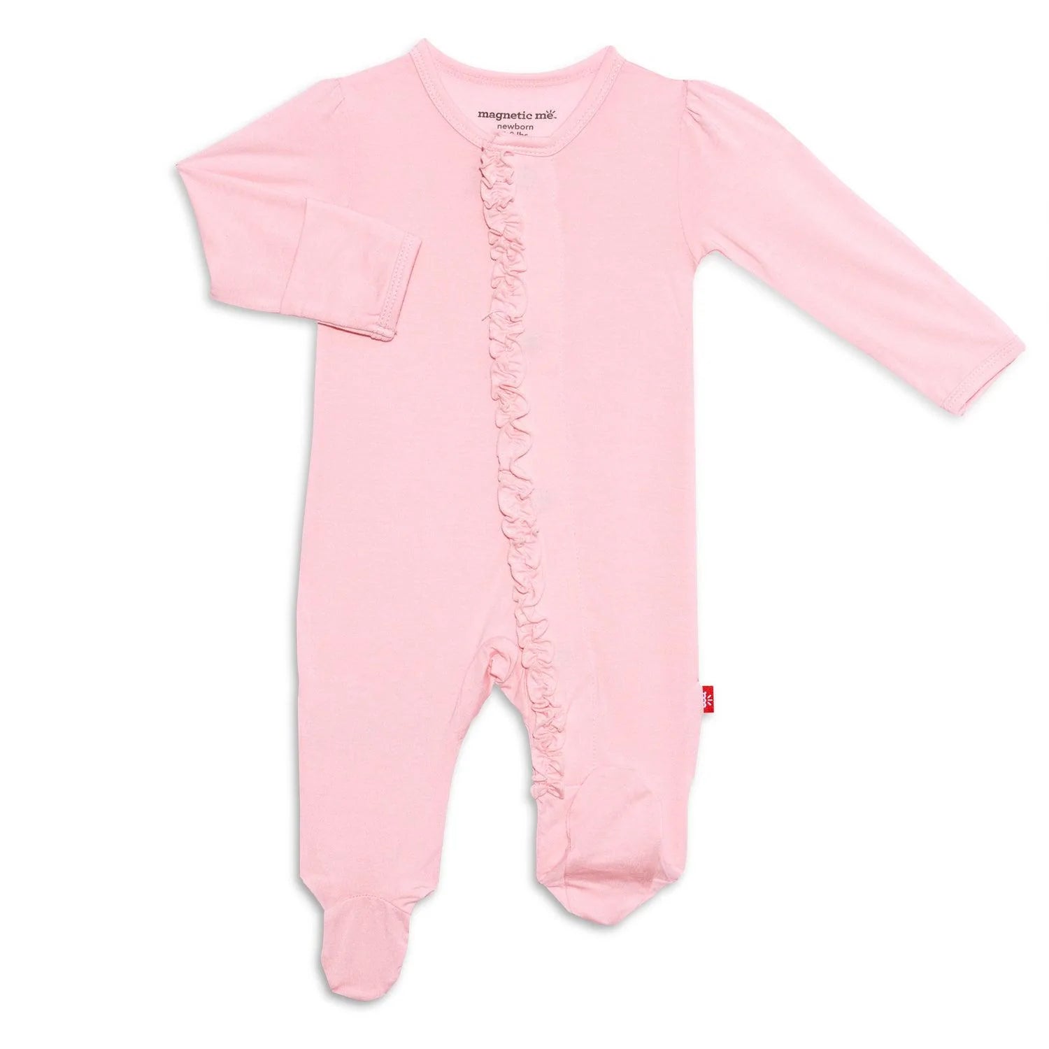 Magnetic Me Modal Magnetic Ruffle Footie / Pink Dogwood
