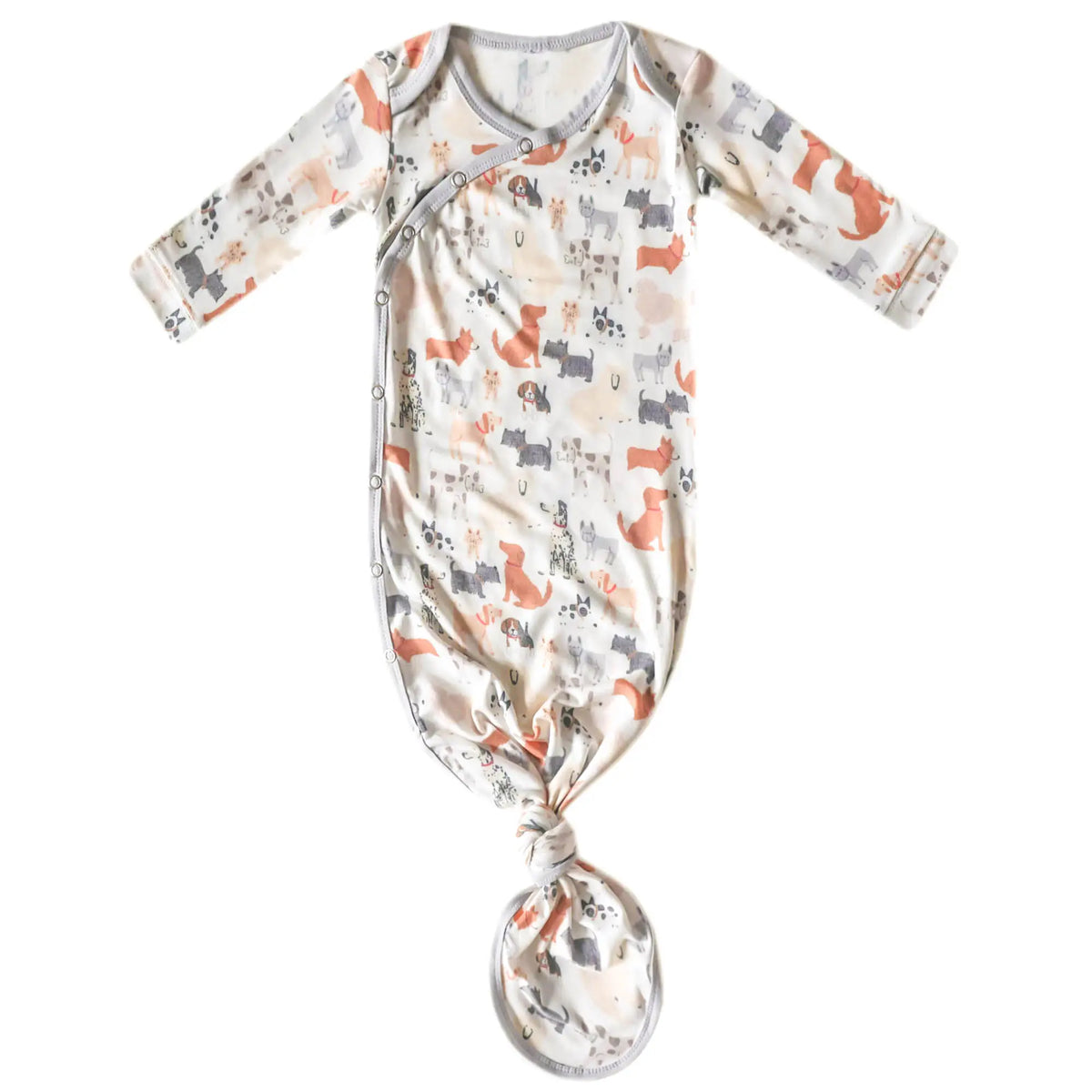 Copper Pearl Newborn Knotted Gown / Rufus
