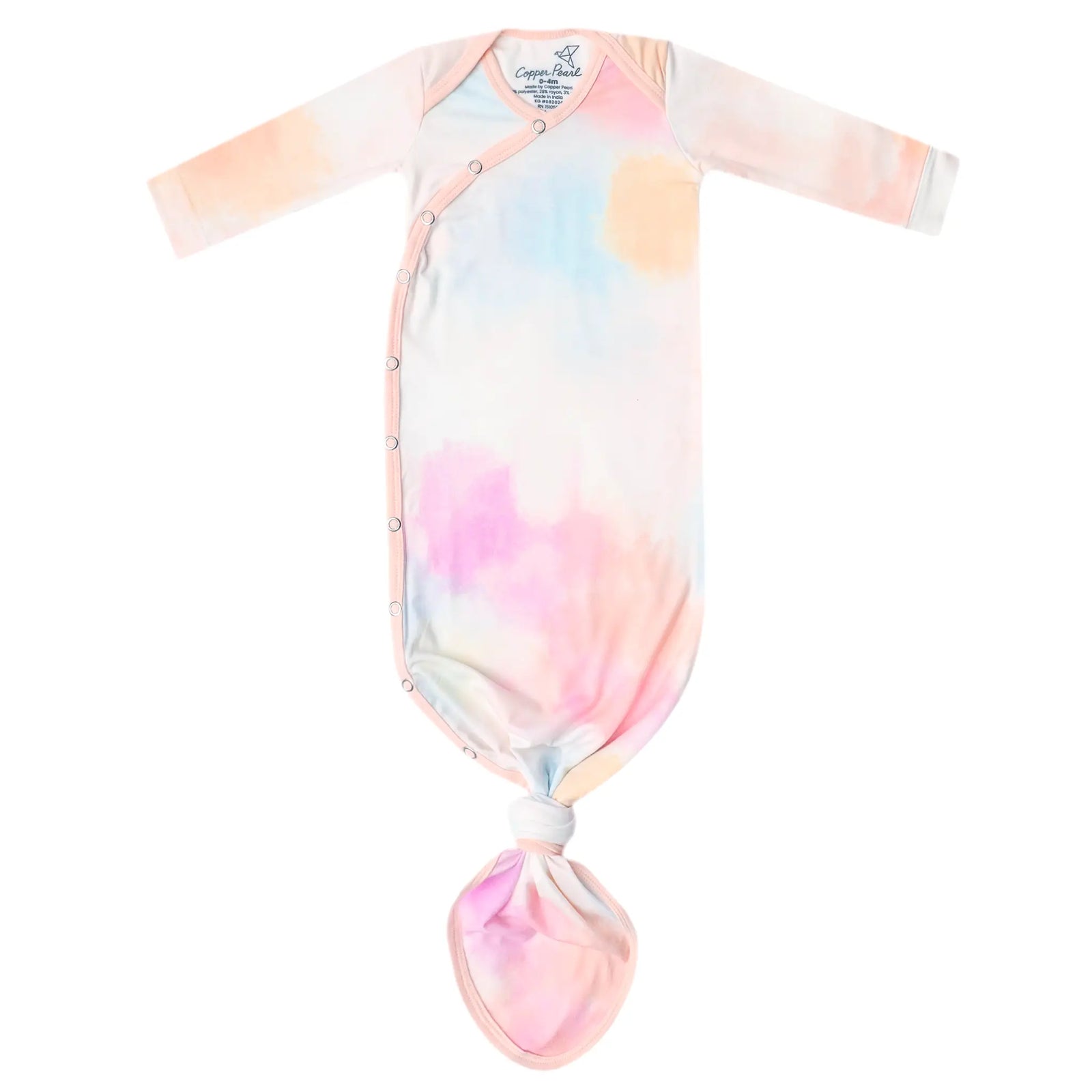 Copper Pearl Newborn Knotted Gown / Nova