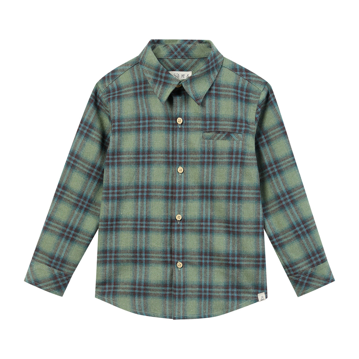 Me & Henry Atwood Woven Shirt / Green Plaid