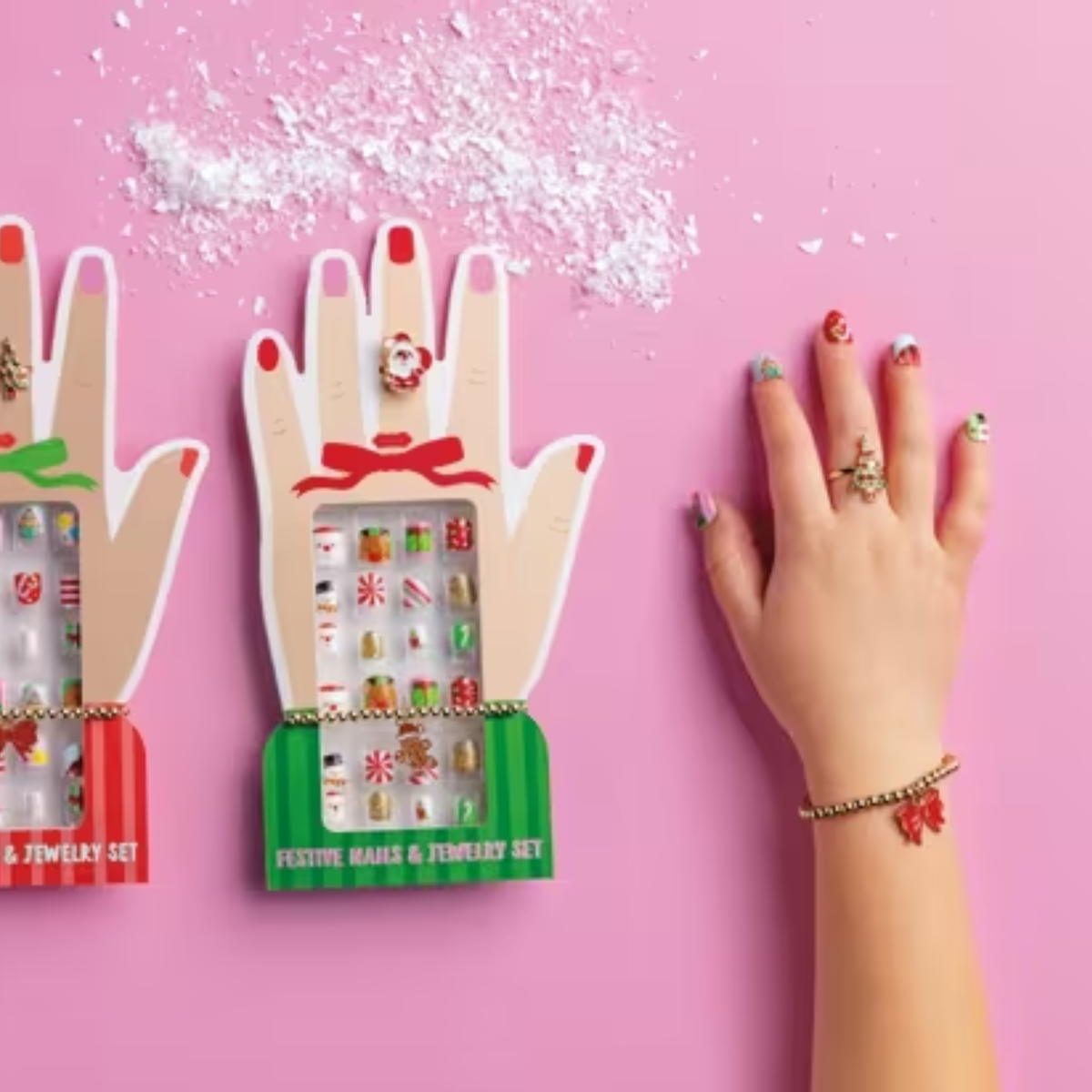 Christmas Nails & Jewelry Set