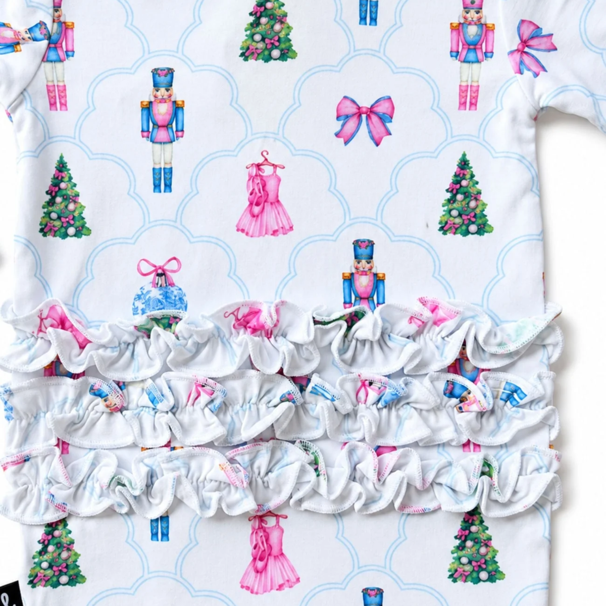 Lev Baby Ruffled Zip Footie / Angelina Nutcracker