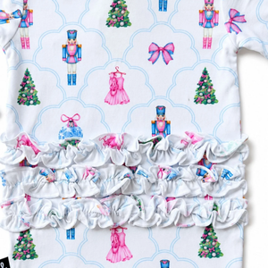 Lev Baby Ruffled Zip Footie / Angelina Nutcracker