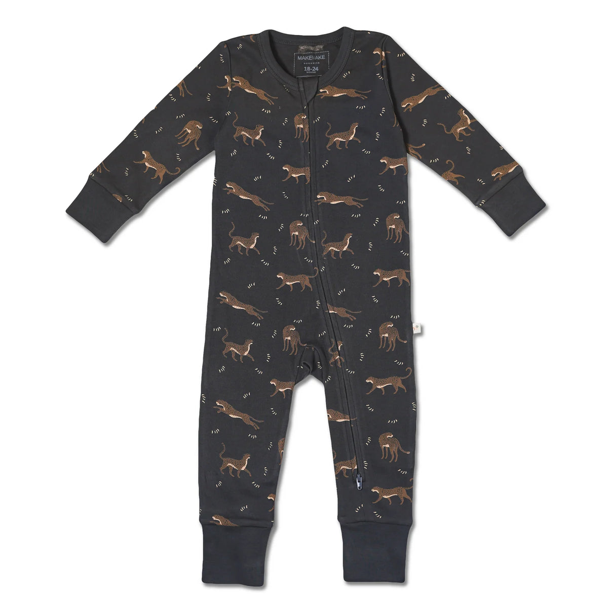 Organic 2-Way Zip Romper / Leopard