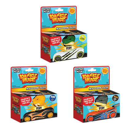 Knuckle Headz Pull-Back Head Poppin Racer