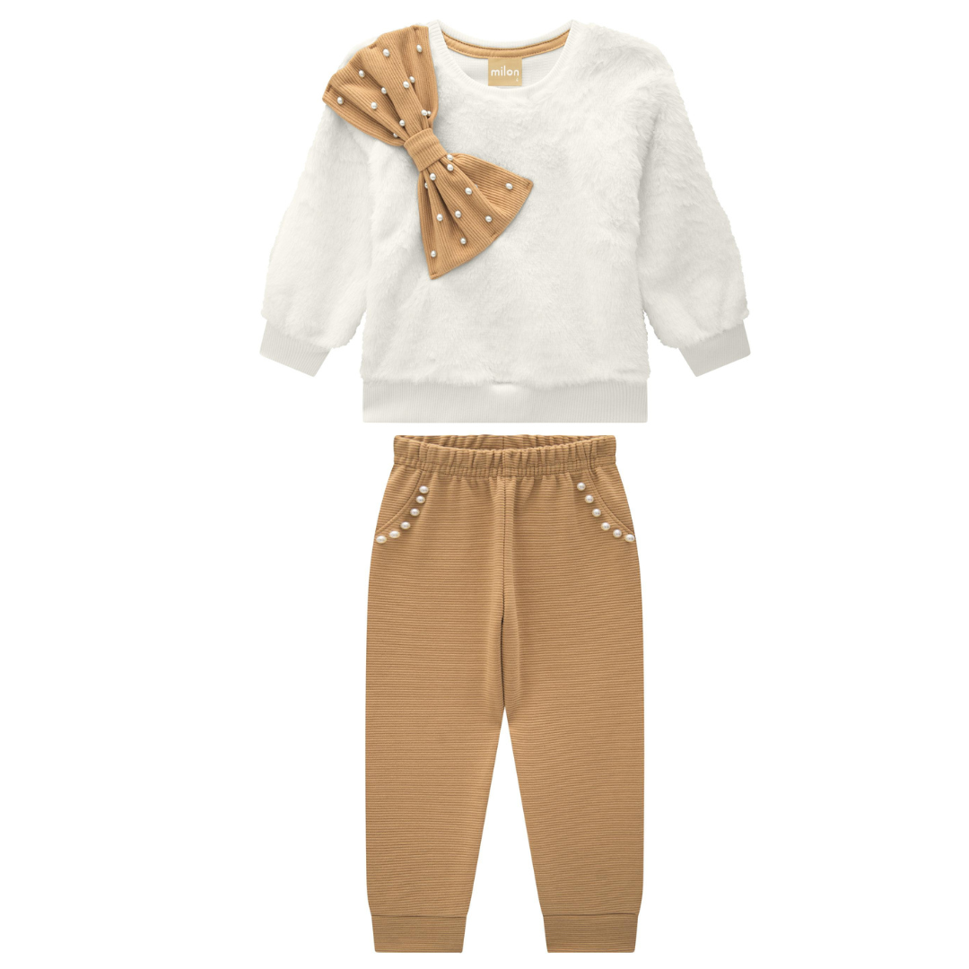 Mustard & Ivory Bow Textured Set