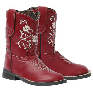 Tuffrider Toddler Fire Red Floral Western Boot