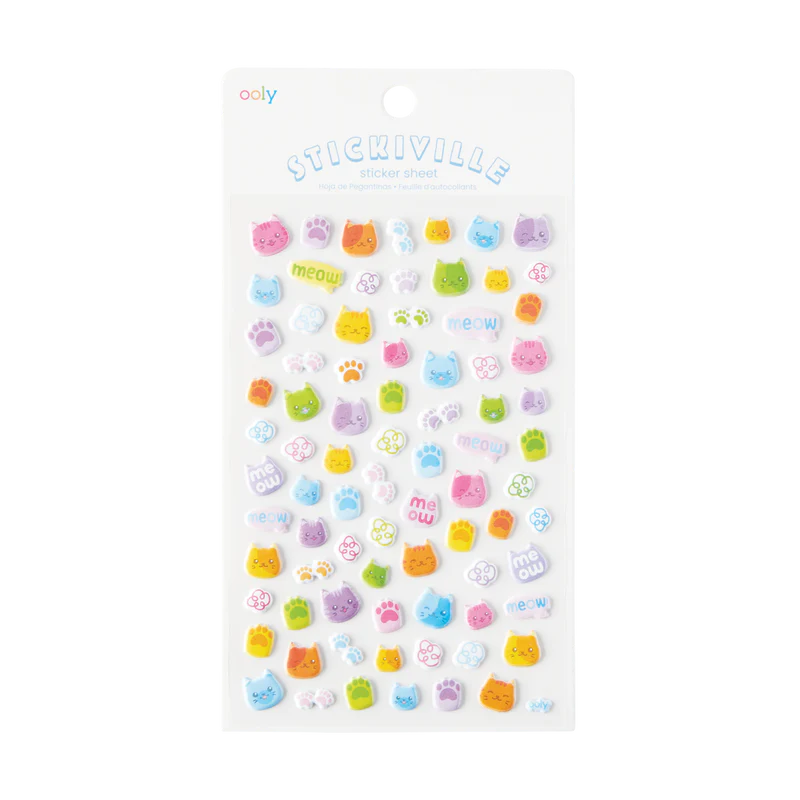 Ooly Stickiville Colorful Cats Puffy Stickers