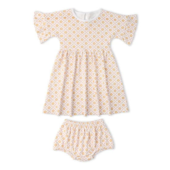 Organic Dolman Sleeve Dress / Pop Floral