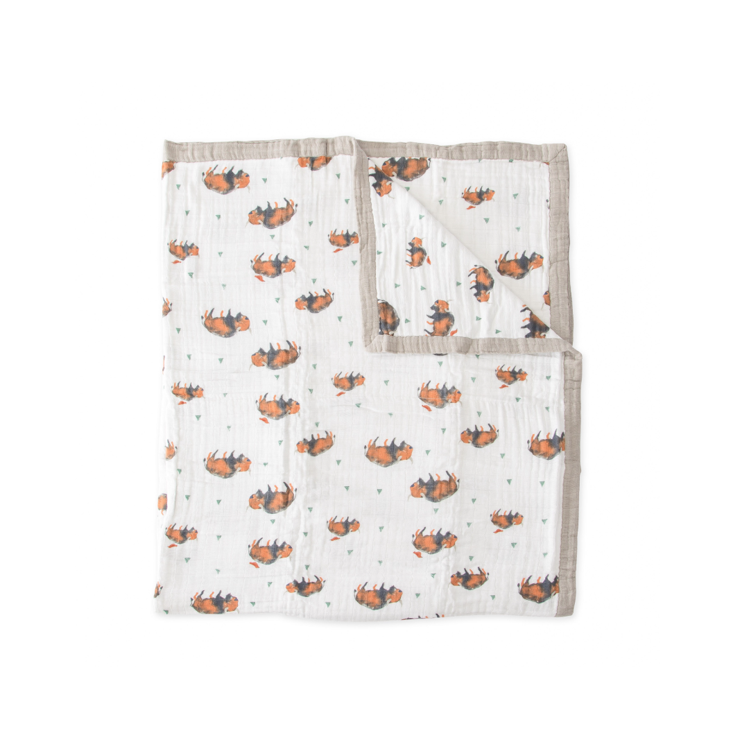 Little Unicorn Cotton Muslin Quilted Throw (60"x72") / Bison