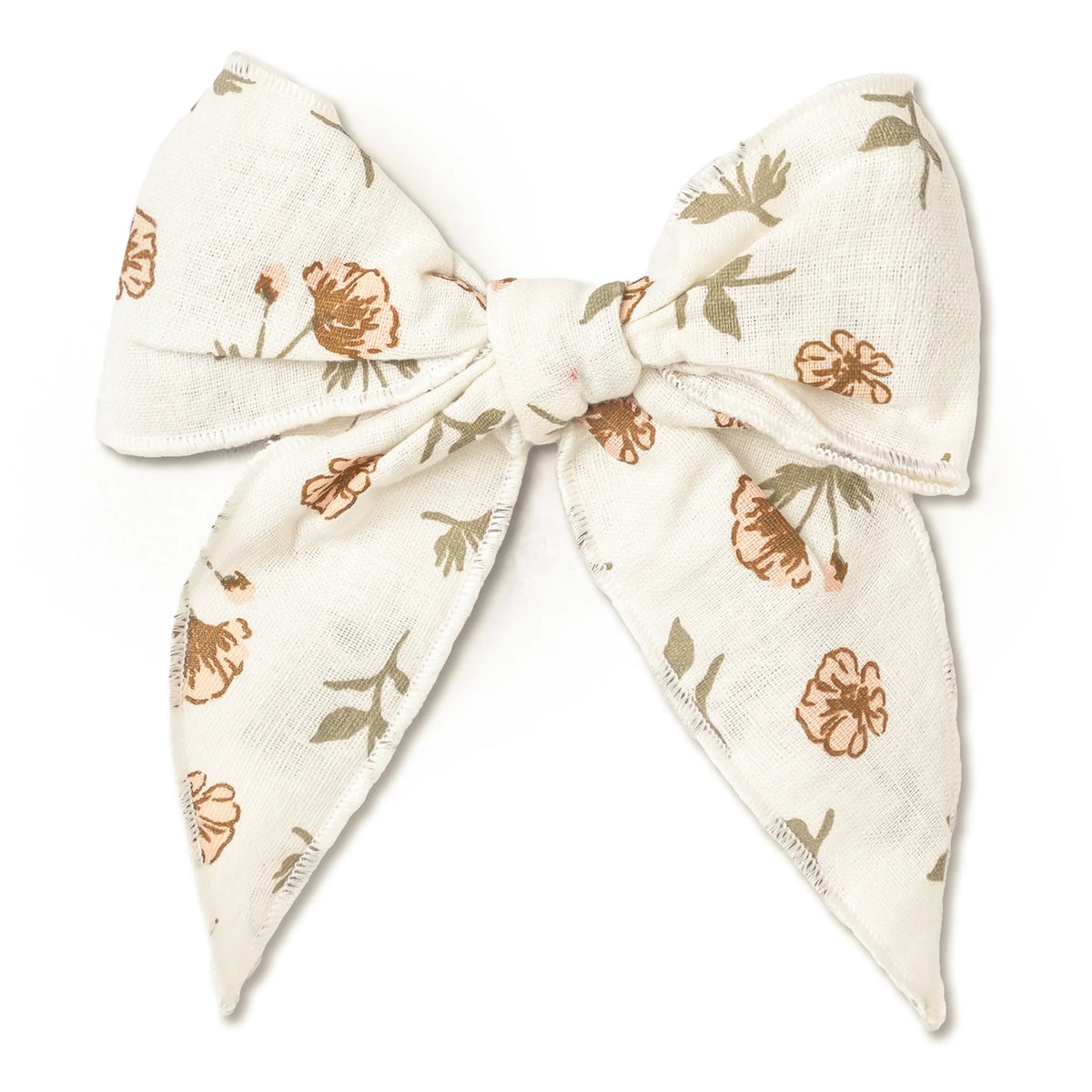 Organic Hair Bow Clip