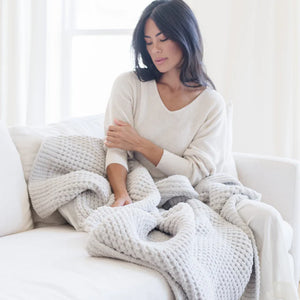 Saranoni Waffle Knit XL Throw Blanket (60"x80")