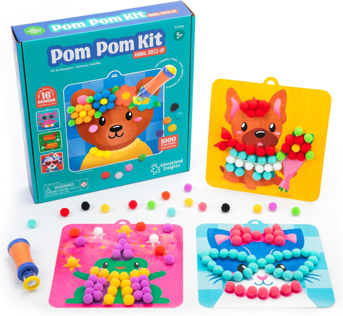 Pom Pom Popper Kit - Animal Dress Up