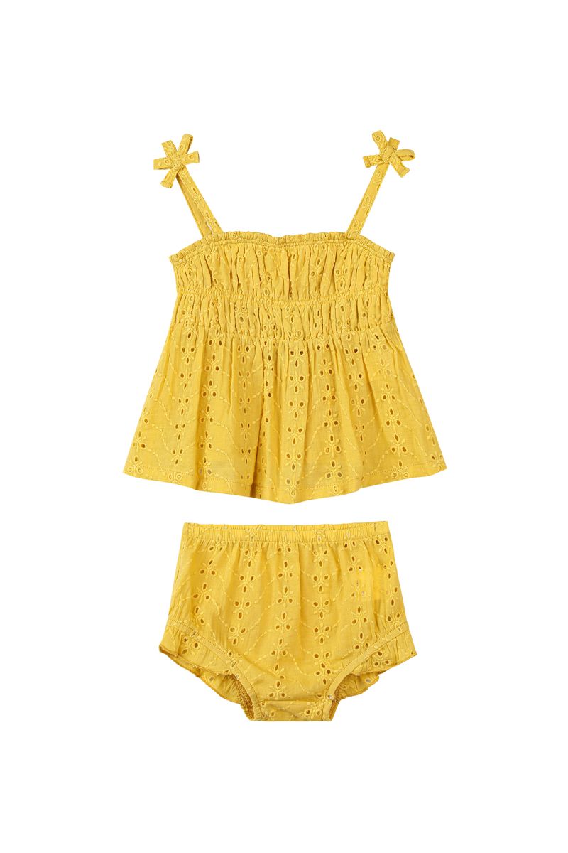 Vignette Cassidy Tank & Bloomer Set / Yellow Eyelet