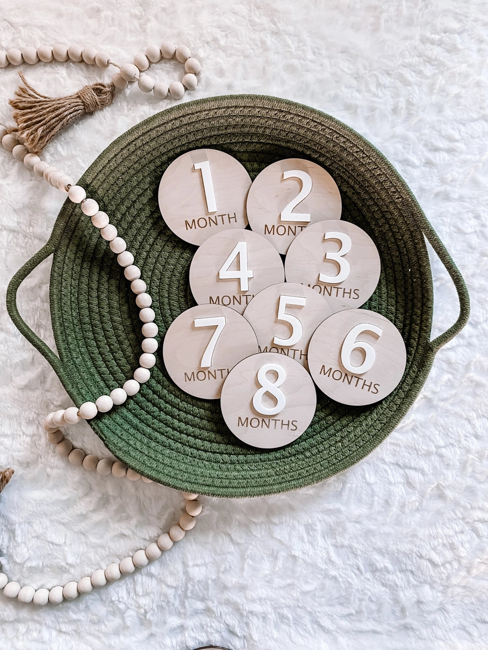3D Wooden Monthly Milestone Set