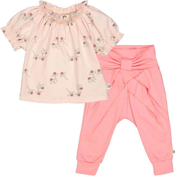 Muesli Chamomile Top + Pink Leggings Set