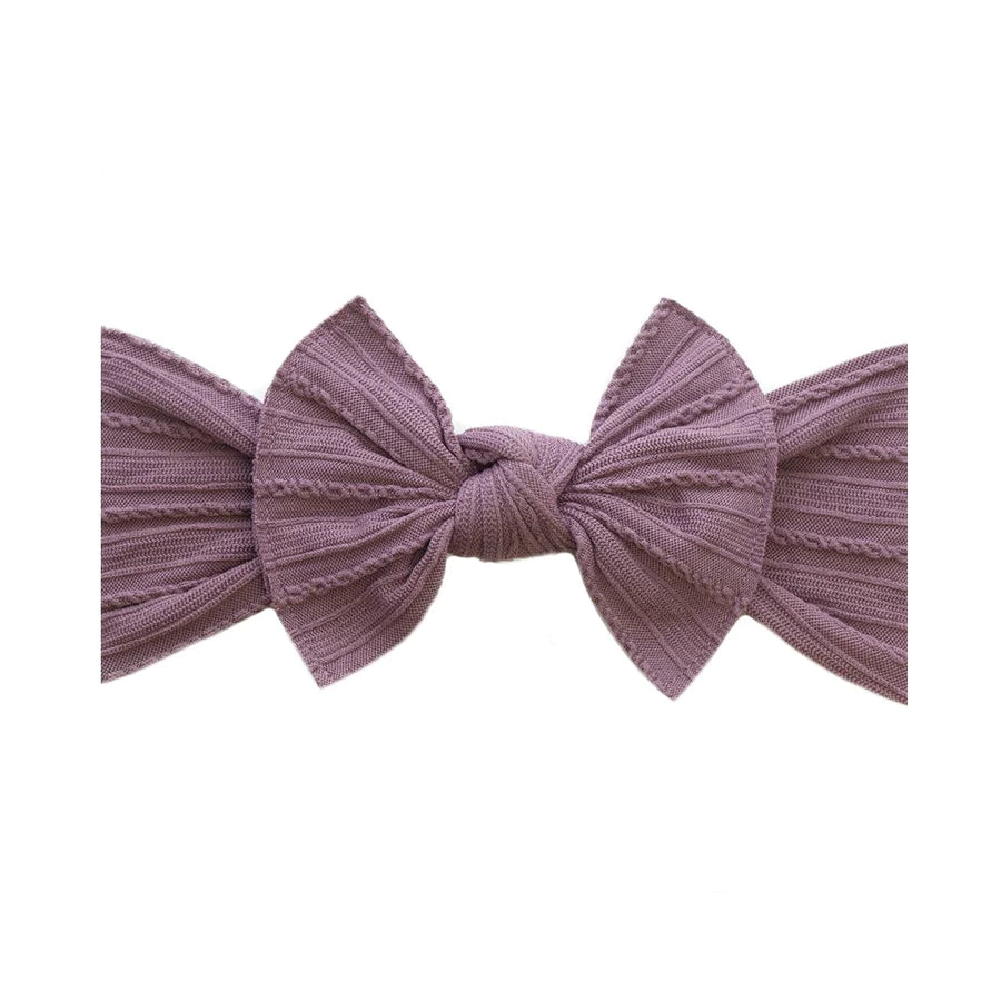 Baby Bling Cable Knit Knot Headband / Lilac
