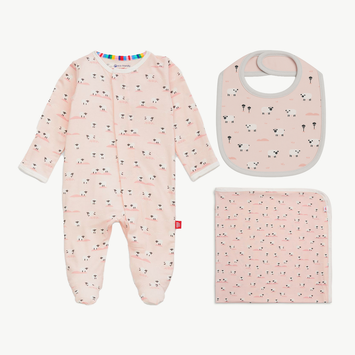 Magnetic Me Baa Baa Baby Pink 3-Piece Gift Set