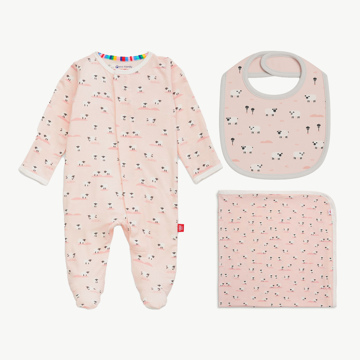 Magnetic Me Baa Baa Baby Pink 3-Piece Gift Set