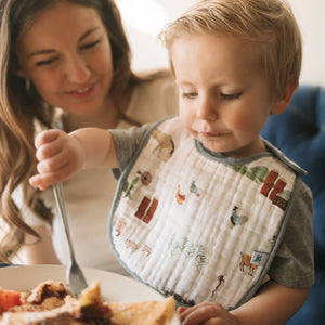 Little Unicorn Cotton Muslin Classic Bib 3 Pack / Farmyard