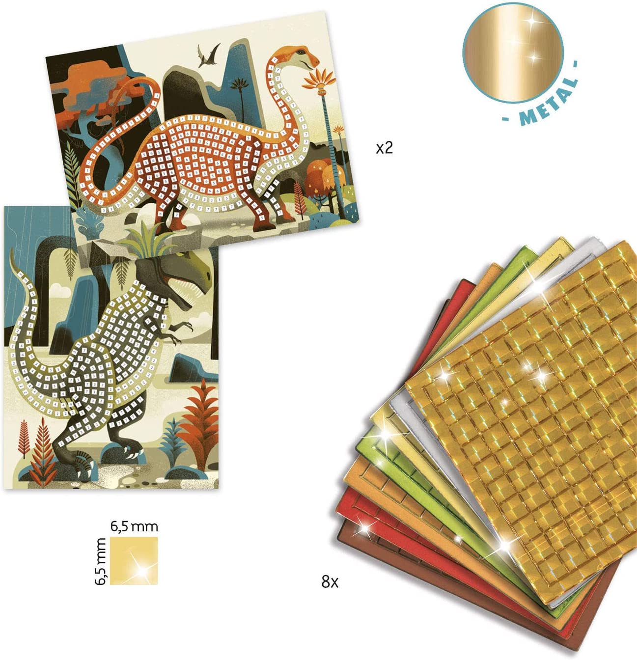 Djeco Jewel Mosaic Craft Kit / Dinosaurs