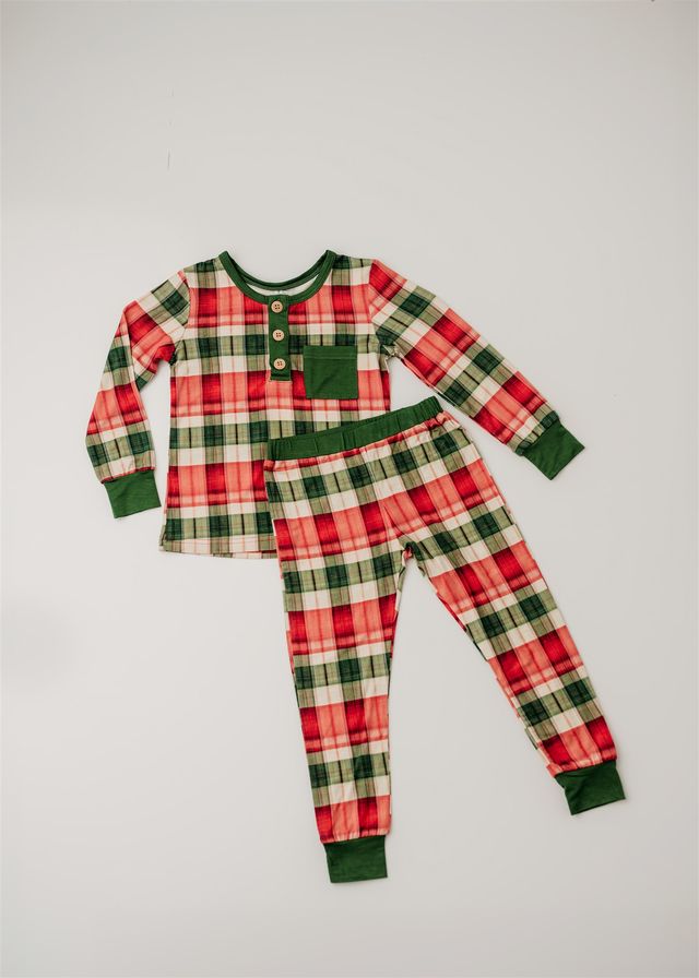 Cozy Holiday Plaid Toddler Set