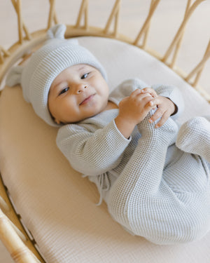 Quincy Mae Baby Bear Beanie / Ice Blue